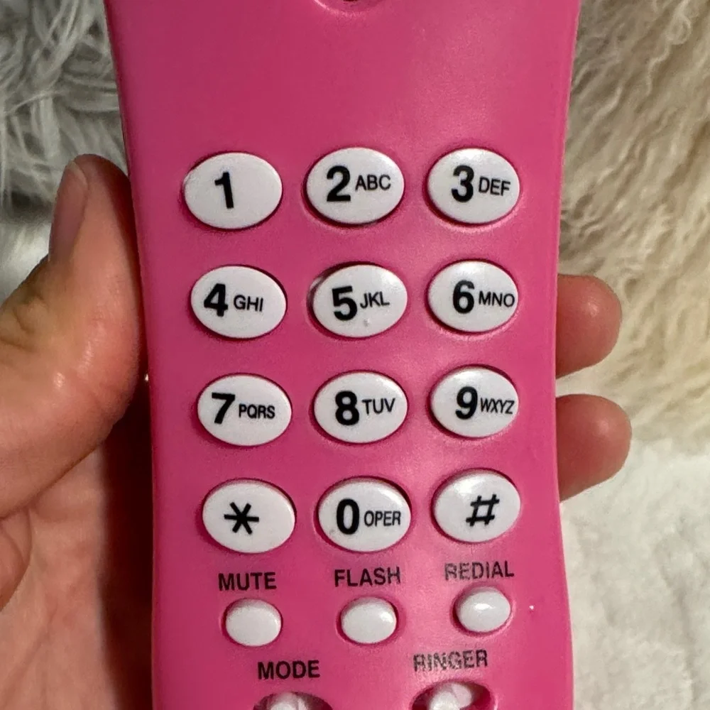 Hello Kitty Pink Retro Phone Tel-Line Mountable Gift Sakar 2009 Sanrio